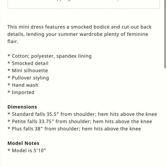 Anthropologie Pinch Smocked Open Back Garden Party Mini Dress in Black - Picture 3 of 9